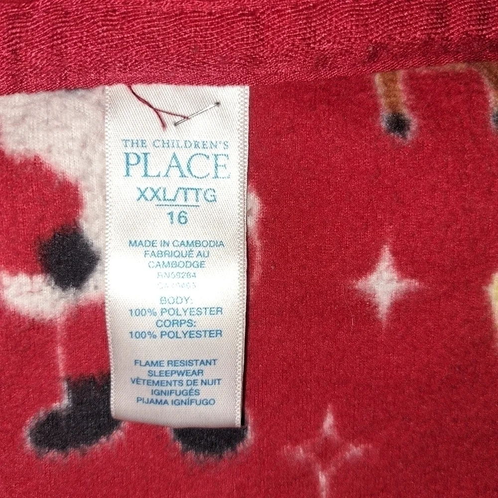 The children's place one Piece hooded holiday night suit size XXX/16 5/$25